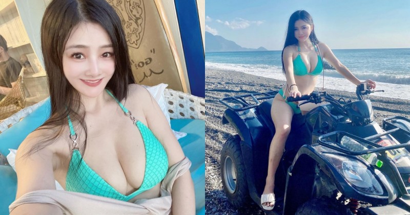 宜蘭南澳出現「比基尼正妹」辣騎沙灘車！「白嫩E奶」堪比車頭燈！