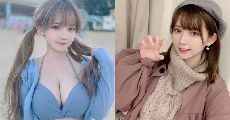 比基尼撐爆！雙馬尾萌系Coser「鯊魚SAME」沙灘解放「渾圓巨乳」讓人把持不住啦！