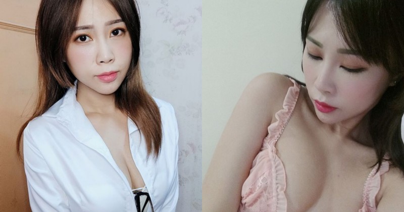 性感OL「霜姬Shuang」看似精明能幹，下班回家大解放，粉紅內衣擠奶自拍！