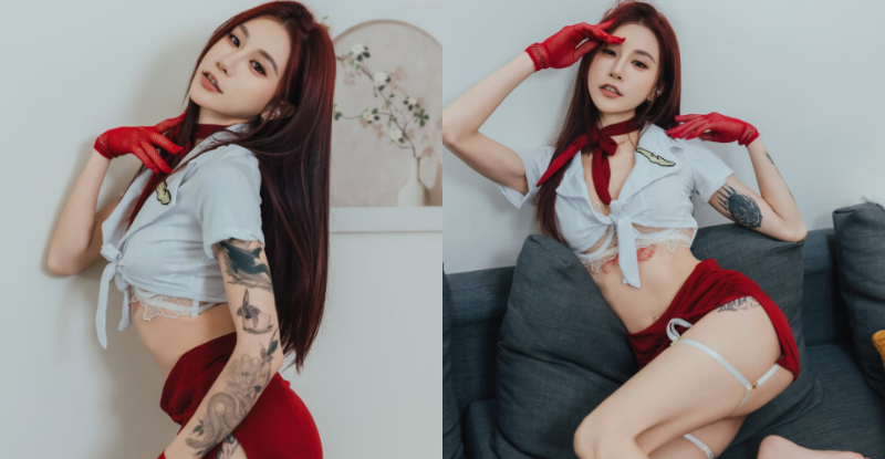 火辣空姐「雙囍」邀請登機，「細腰翹臀」旅客都超暈！