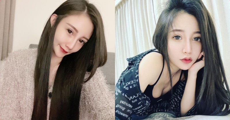 長髮正妹「陳薇」自拍時視角太辣，「性感深溝」好誘惑呀！