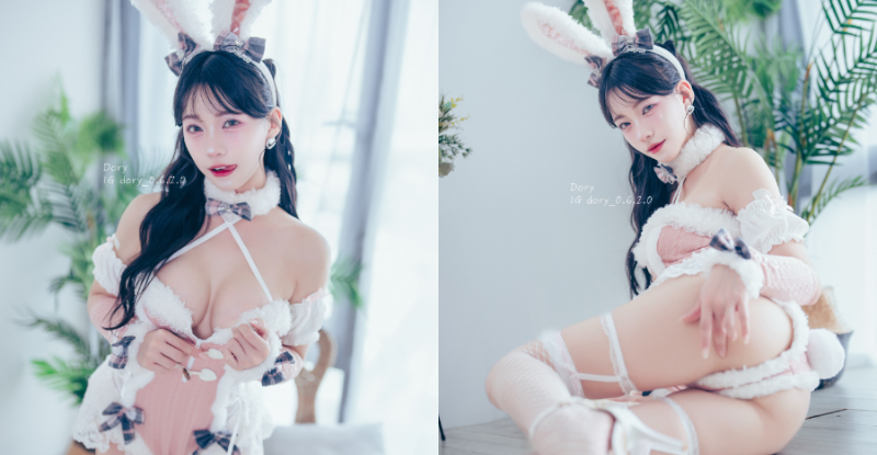 淘氣兔女郎「Dory」捧乳誘惑，轉身又是「白皙屁屁」求好人收養！