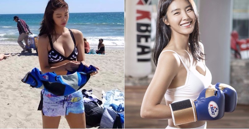 拳擊寶貝自備「人間凶器」，場上好多球在飛！「凶狠乳量」讓人頭昏眼花！