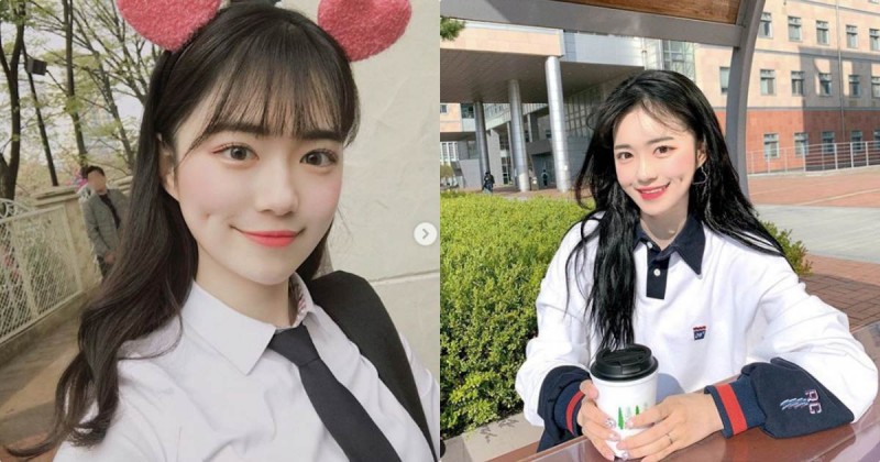 南韓可愛甜心酒窩妹「Junghwa」，穿學生服散發無敵青春感！