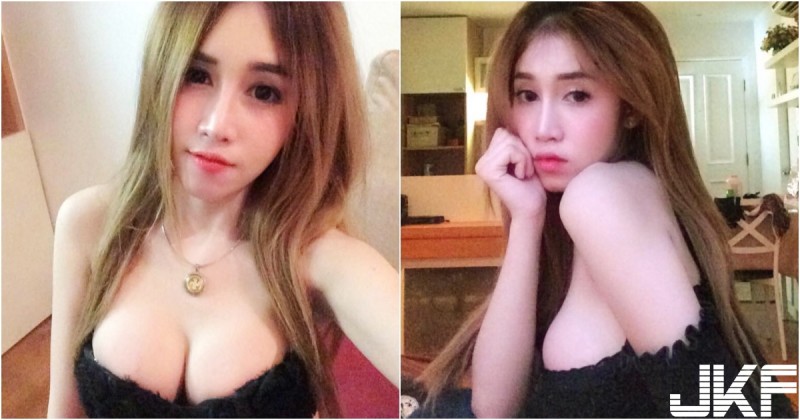 「長髮大奶妹」上半身超豐滿！衣服掉一半「渾圓美乳」形狀好明顯！