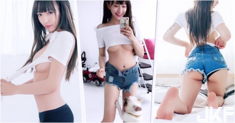 想瘋狂虎！「撕衣爆乳妹」身材太火辣！「奶味太濃」連狗都來湊熱鬧…