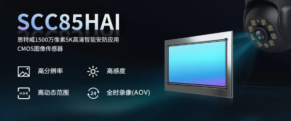 思特威推出1500万像素5K智能安防CMOS 今年Q2量产