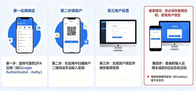 如何设置高强度的账户二次验证(2FA)